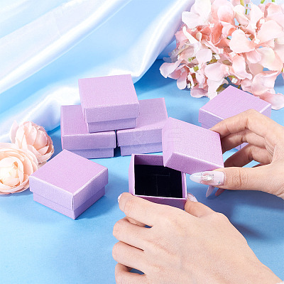 12Pcs Paper Packing Ring Boxes CON-TA0001-42B-1