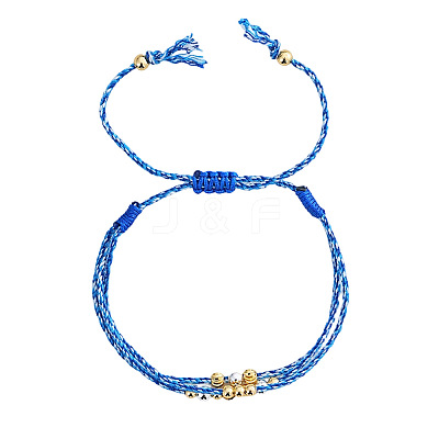 Adjustable Nylon and Cotton Multi-strand Bracelets QC4943-7-1