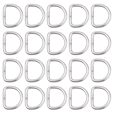 20Pcs Iron D Rings IFIN-DC0001-10-1