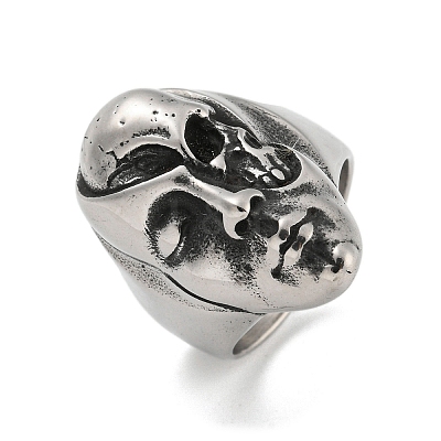 304 Stainless Steel Open Rings RJEW-B055-13AS-01-1