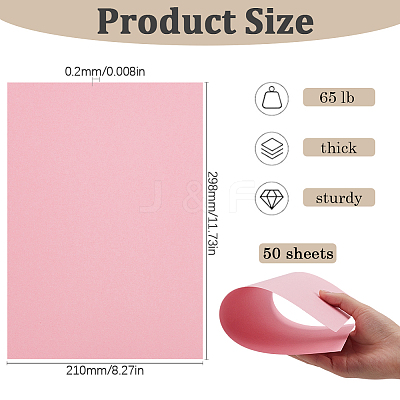 50Pcs A4 Craft Paper Cardstock DIY-SP0003-11L-1