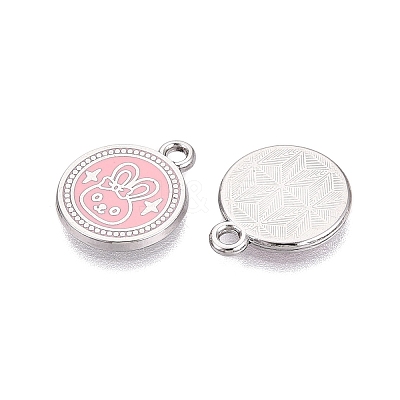 Rack Plating Alloy Enamel Pendants ENAM-N070-01C-02P-02-1