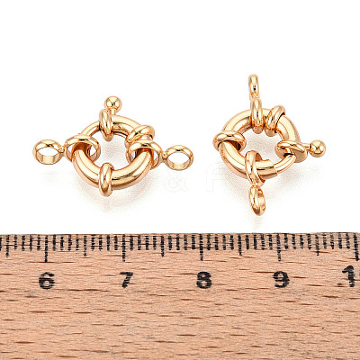 Brass Spring Ring Clasps KK-G528-03G-1