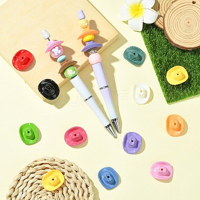 36Pcs 12 Colors Opaque Acrylic Beads SACR-CJ0001-84-1