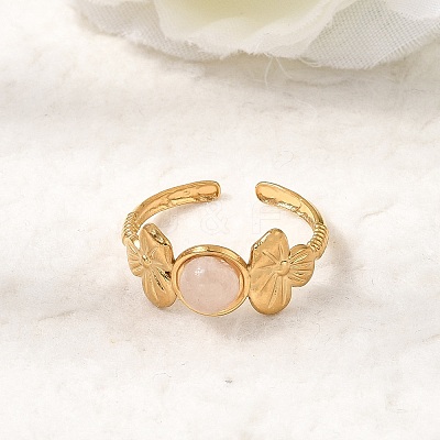 304 Stainless Steel Cuff Open Rings for Women GG-CBAE295-01G-08-1