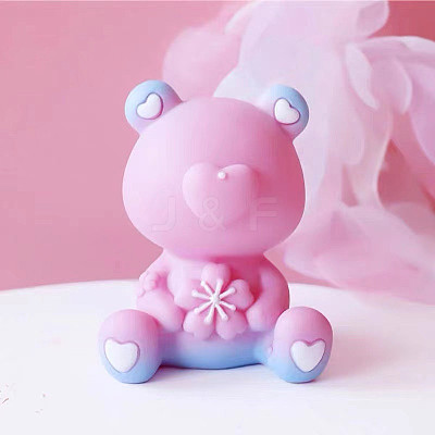 Bear Shape Candle DIY Food Grade Silicone Molds PW-WG57883-01-1
