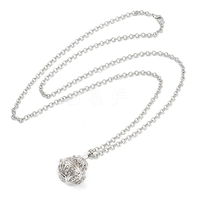 Brass Pendant Necklaces NJEW-P299-A07-P-1