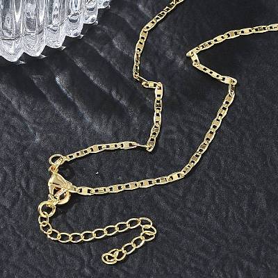 2MM Brass Mariner Link Chain Necklaces for Women KK-CBA2293-15G-1