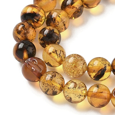 Natural Amber Beads Strands G-L095-B01-5mm-04-1