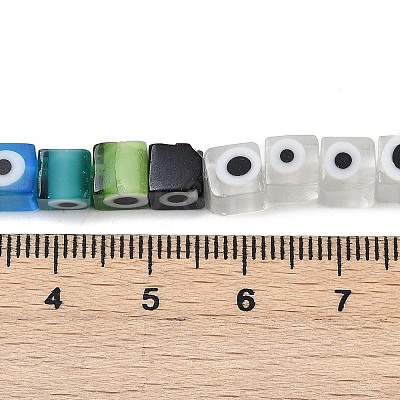Handmade Evil Eye Lampwork Beads Strands LAMP-G166-16A-1