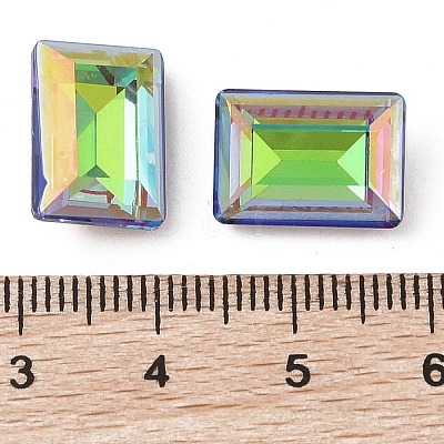 Glass Rhinestone Cabochons RGLA-L029-05B-SPLA-1