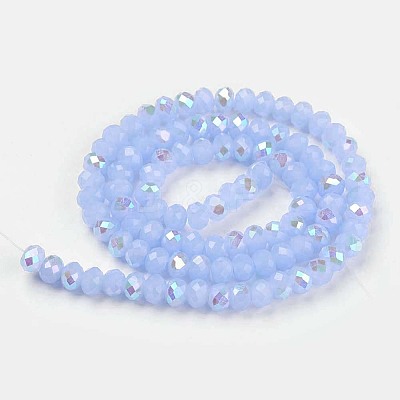 Electroplate Glass Beads Strands EGLA-A034-J4mm-L03-1