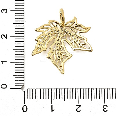 Brass Micro Pave Cubic Zirconia Pendants KK-C087-01G-1