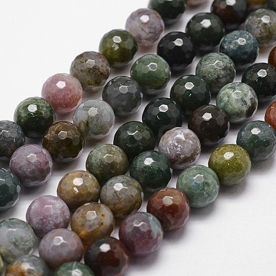 Natural Indian Agate Beads Strands G-G736-31-8mm-1