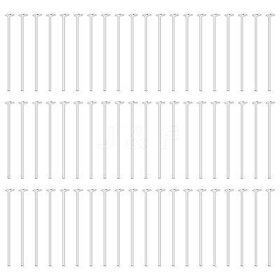 60Pcs 925 Sterling Silver Flat Head Pins STER-BC0002-17B-1