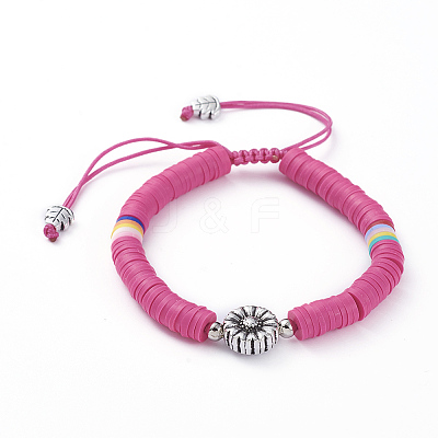 Adjustable Nylon Cord Braided Bead Bracelets BJEW-JB05103-02-1