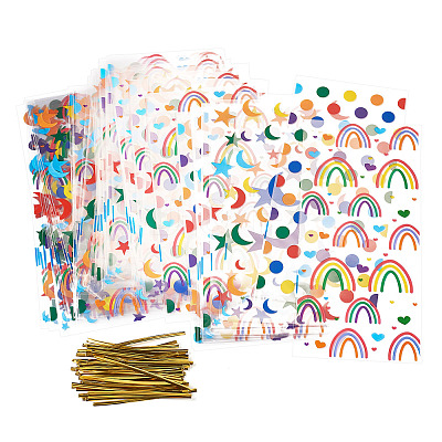 4 Styles OPP Cellophane Candy Storage Bags Sets ABAG-TAC0013-20C-01-1