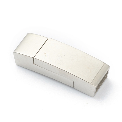 Tarnish Resistant 316 Surgical Stainless Steel Magnetic Clasps with Glue-in Ends STAS-G241-17P-1