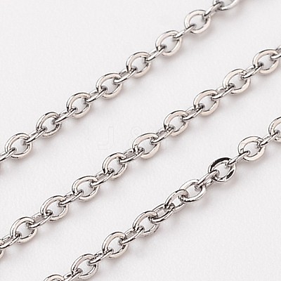 Tarnish Resistant 304 Stainless Steel Cable Chains CHS-L015-35-1