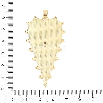 Brass Micro Pave Cubic Zirconia Big Pendants KK-C162-063G-01-1