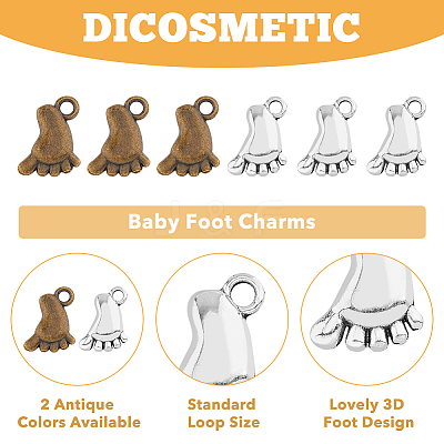 80Pcs 2 Style Tibetan Style Alloy Charms FIND-DC0004-14-1