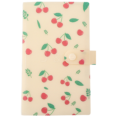 1Pc Fruit Cherry Cover PP Plastic Photocard Storage Albums AJEW-CN0006-49B-1
