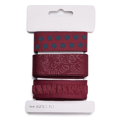9 Yards 3 Styles Polyester Ribbon SRIB-A014-A05-1