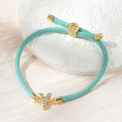 Adjustable Nylon Cord Bracelets X-BJEW-C096-01G-25-1