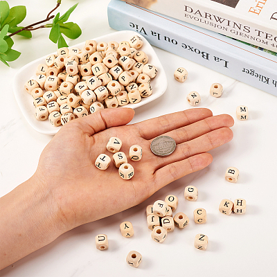 ddPrinted Natural Wood Beads WOOD-KS0001-12-1