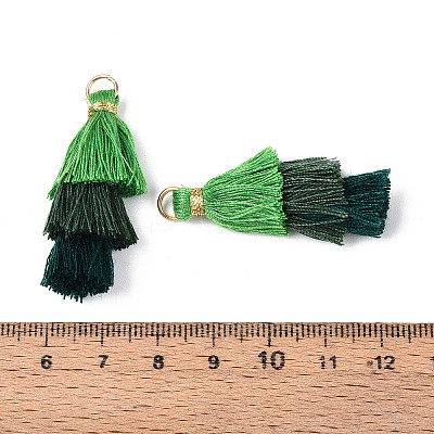 Polycotton(Polyester Cotton) Tassel Pendant Decorations X-FIND-T018-03-1