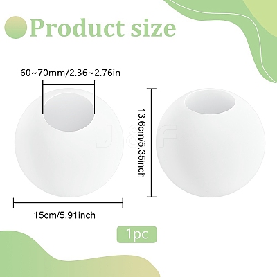 Frosted Glass Globe Lamp Shade Replacement AJEW-WH0528-04-1