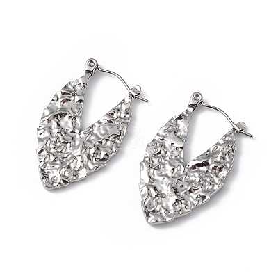 Non-Tarnish 304 Stainless Steel Teardrop Hoop Earrings for Women EJEW-I284-15P-1