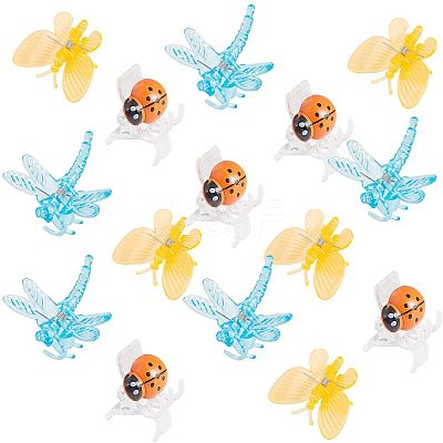 Transparent & Spray Painted Plastic Claw Hair Clips OHAR-GA0001-01-1
