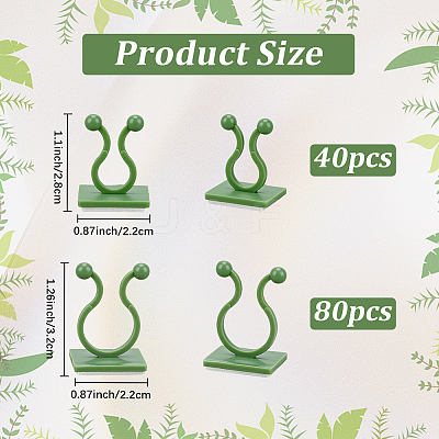 120Pcs 2 Styles Self-Adhesive Plastic Wall Fixture Clips AJEW-CP0009-90-1