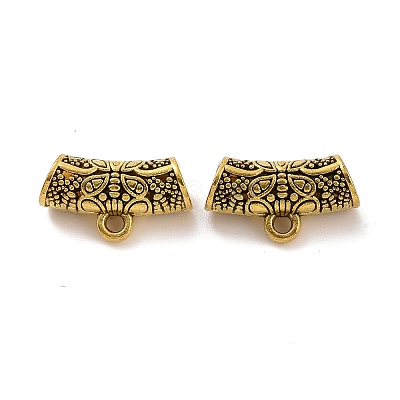 Tibetan Style Alloy Tube Bails FIND-H038-52AG-1