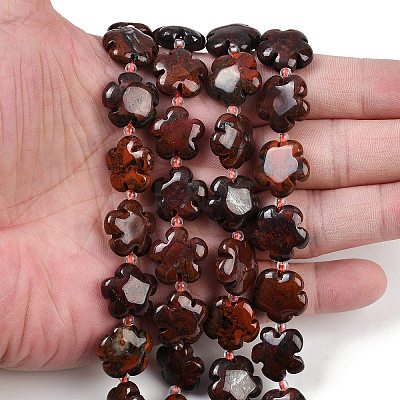 Natural Brecciated Jasper Beads Strands G-C220-E02-15mm-1