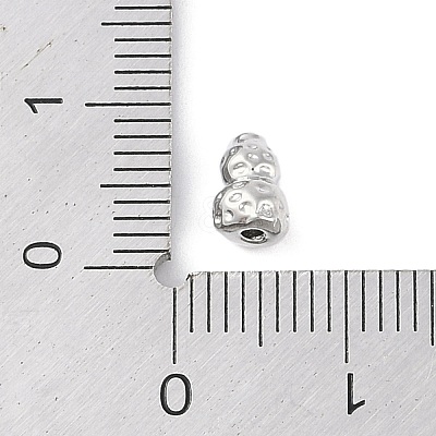 Brass Pave Clear Cubic Zirconia Beads KK-F875-14P-1