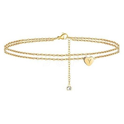 Heart Brass with Crystal Rhinestone Anklets FS-WGC43DA-16-1