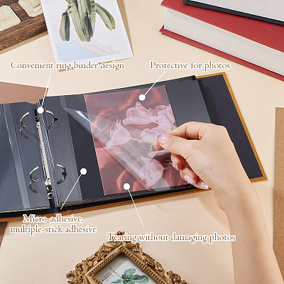 Rectangle Paper Scrapbook DIY Binder Photo Album AJEW-TAC0038-30A-1