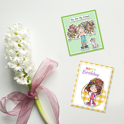 Custom Summer Theme PVC Plastic Clear Stamps DIY-WH0631-0779-1