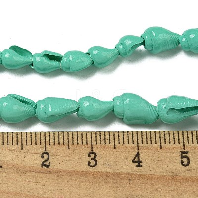 Spray Painted Natural Spiral Shell Beads Strands BSHE-G039-08B-1