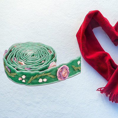 Polyester Ribbons SRIB-WH0011-078A-1