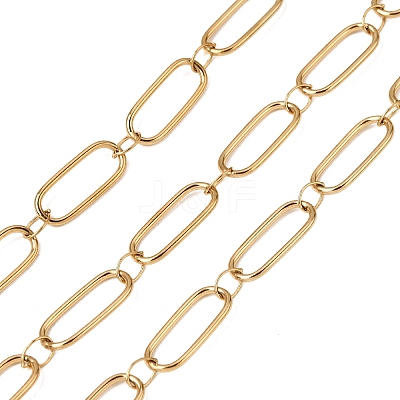 304 Stainless Steel Oval Link Chains CHS-K018-33G-1