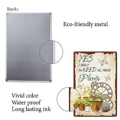 Rectangle Metal Iron Sign Poster AJEW-WH0157-356-1