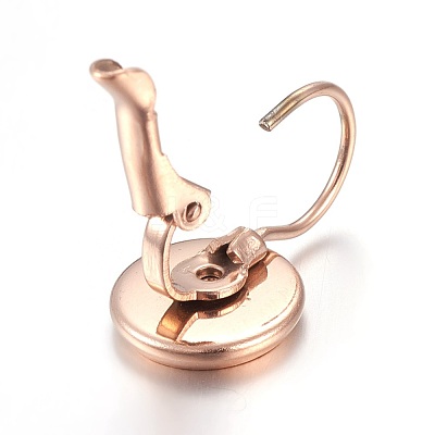 Ion Plating(IP) Stainless Steel Leverback Earring Settings X-STAS-L211-08A-RG-1