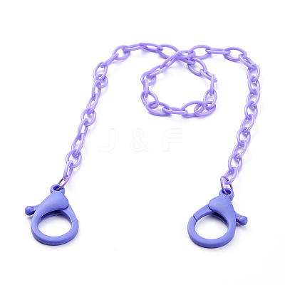 Personalized ABS Plastic Cable Chain Necklaces NJEW-JN03310-03-1