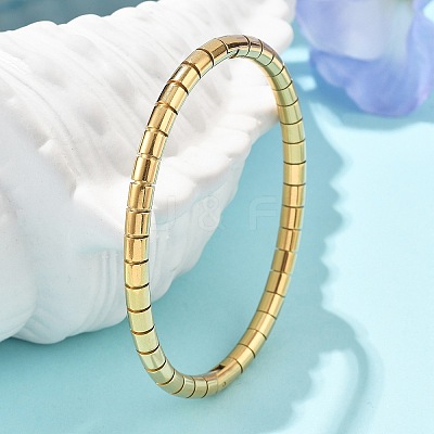 Texture 304 Stainless Steel Bangles for Women BJEW-Z092-14G-1