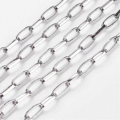 Iron Paperclip Chains CH-R025-10x5mm-P-1