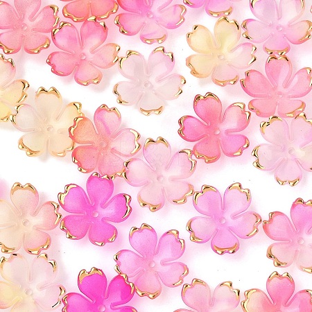 50Pcs Acrylic Bead Caps OACR-YW0002-67G-1