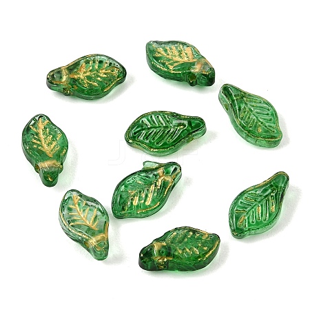 Baking Paint and Golden Metal Enlaced Glass Pendants GL-CBA1477-07A-1